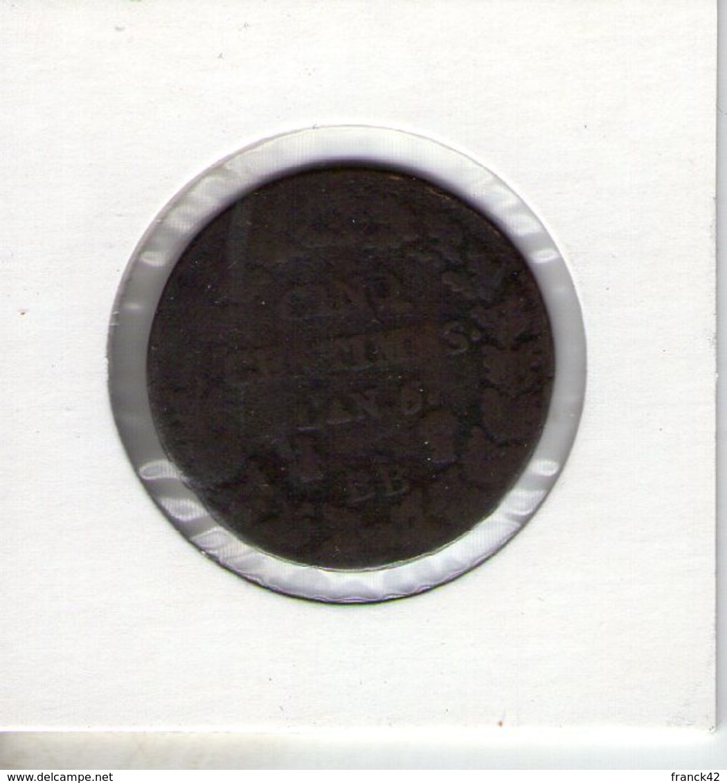 5 Centimes Dupré An 5/6 BB - 1795-1799 Directorio