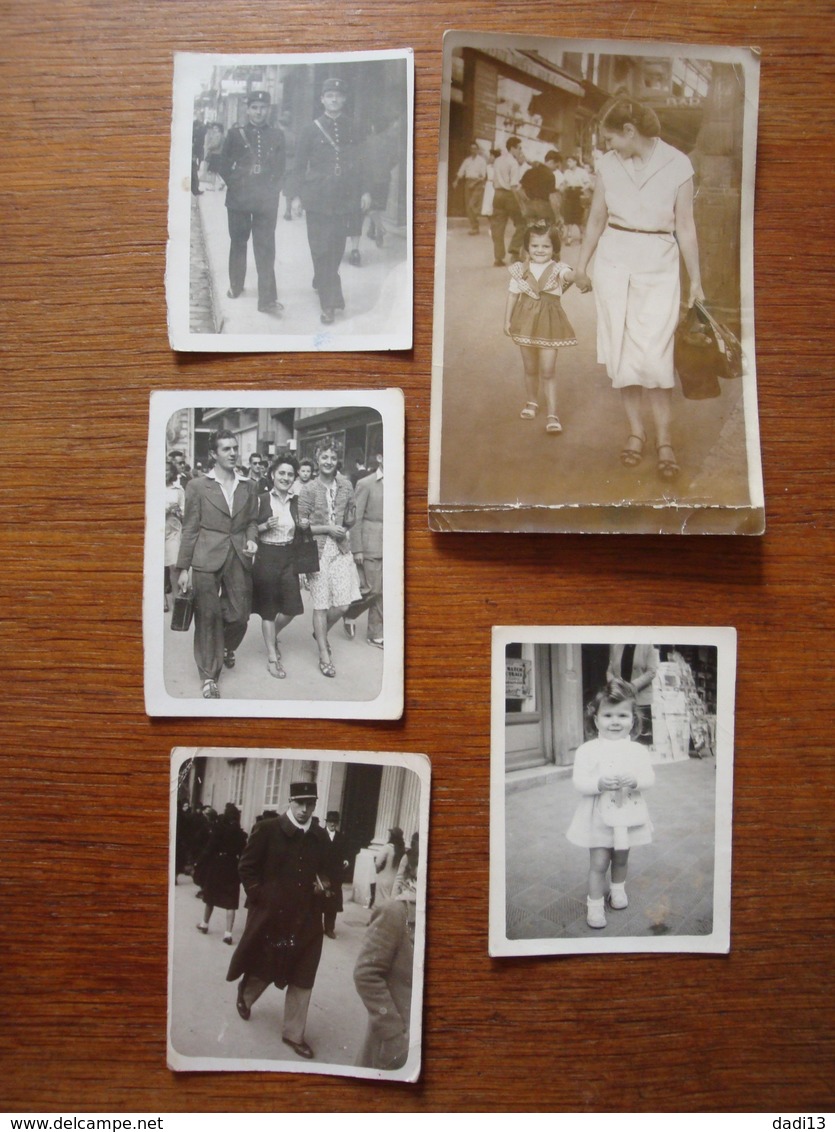 Lot De 23 Photos Personnes Sur La Canebière Marseille - Années 1940 - Lieux