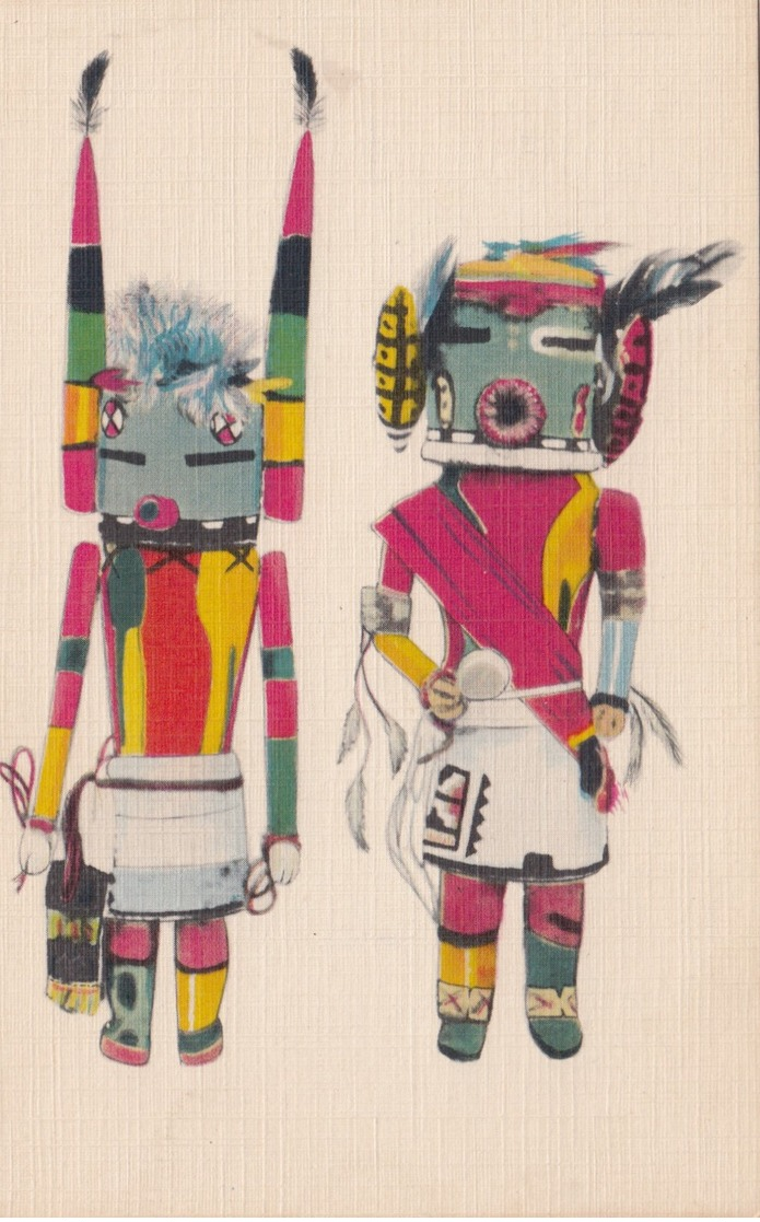 Kachina Dolls , Hopi Indian , Arizona, American Indian Museum , NYC , 1940s - Native Americans