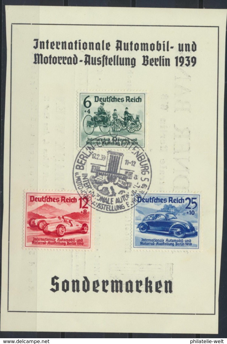 Deutsches Reich 686/88 Auf Sonderkarte O Ersttagssonderstempel Berlin - Briefe U. Dokumente