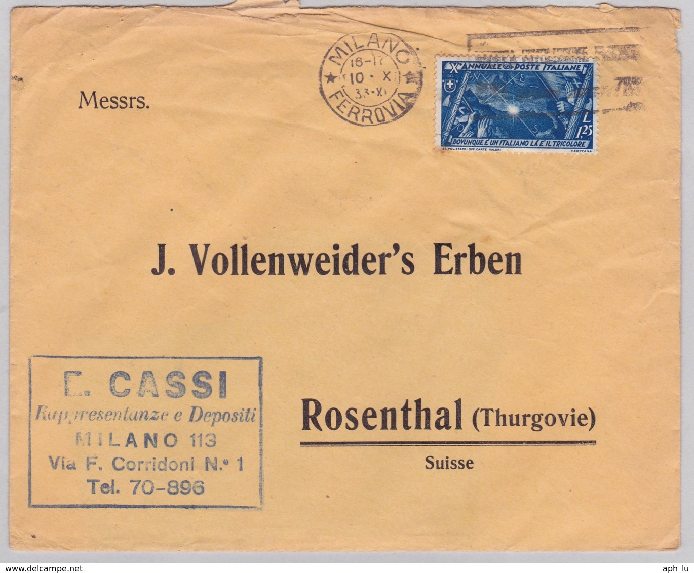 Brief In Die Schweiz (br6212) - Storia Postale
