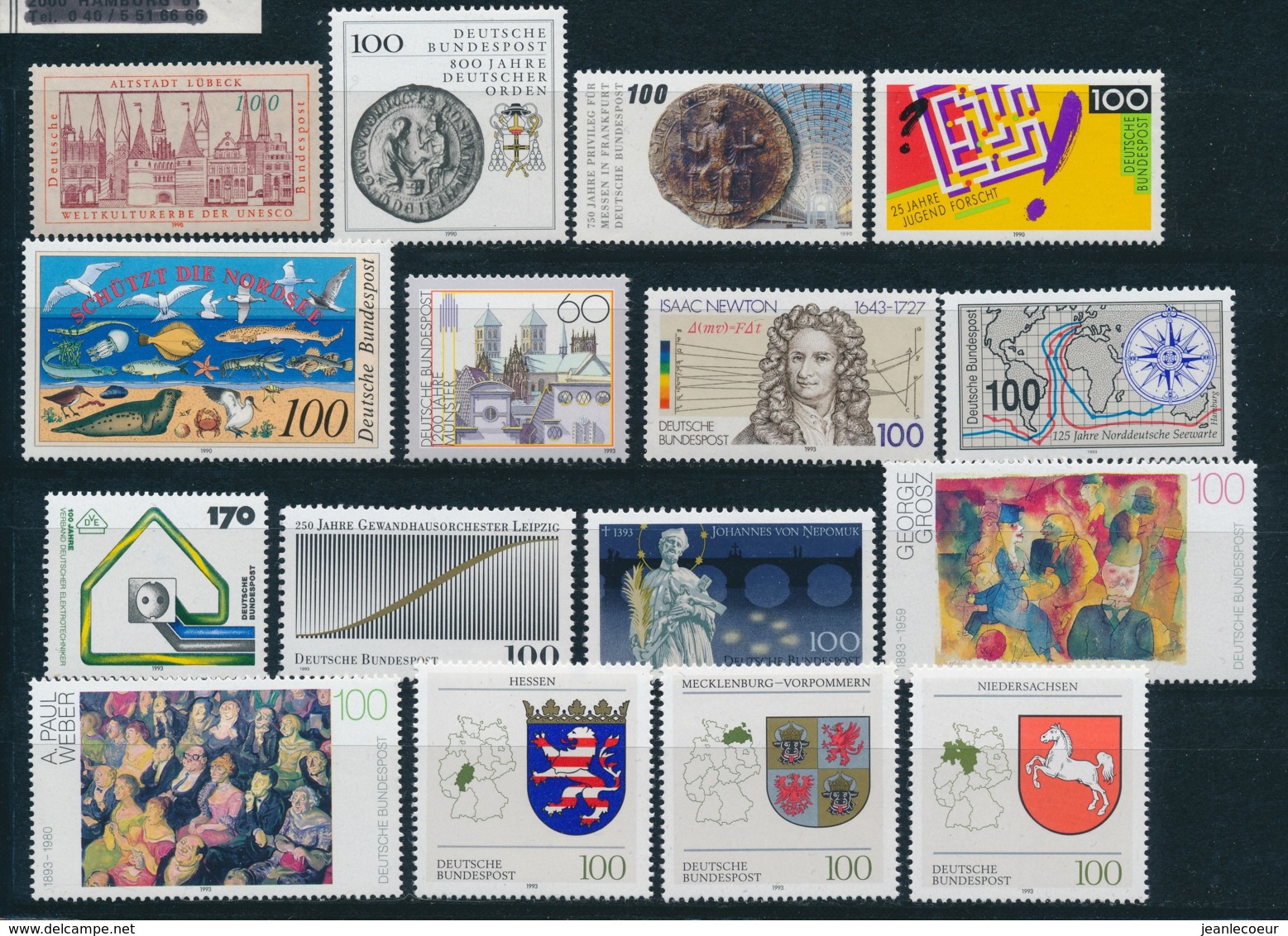 Duitsland/Germany/Allemagne/Deutschland 1990<>1993 Mi: 1445<>1703 27x (PF/MNH/Neuf Sans Ch/nuovo Senza C./**)(4427) - Ongebruikt