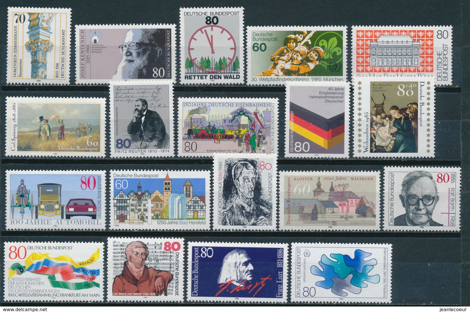 Duitsland/Germany/Allemagne/Deutschland 1980<>1989 Mi: 1067<>1443 102x (PF/MNH/Neuf Sans Ch/nuovo Senza C./**)(4428) - Ongebruikt