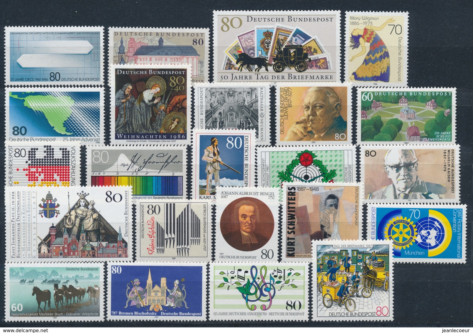 Duitsland/Germany/Allemagne/Deutschland 1980<>1989 Mi: 1067<>1443 102x (PF/MNH/Neuf Sans Ch/nuovo Senza C./**)(4428) - Ongebruikt