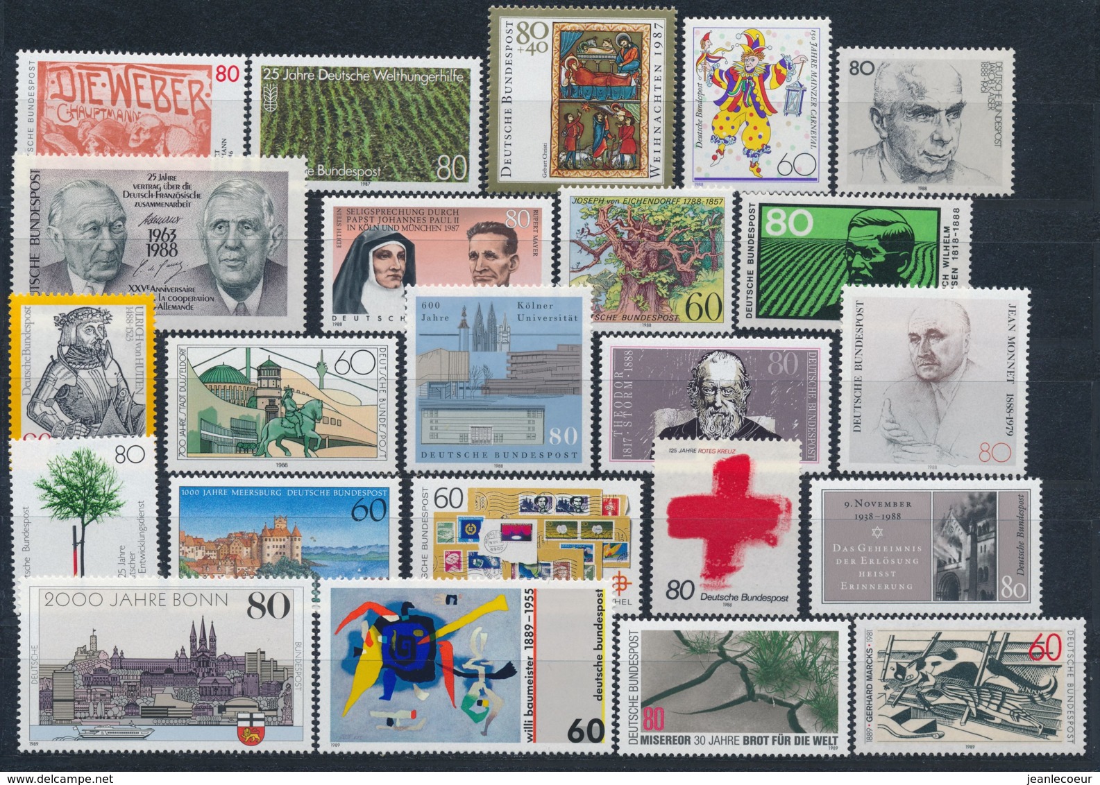 Duitsland/Germany/Allemagne/Deutschland 1980<>1989 Mi: 1067<>1443 102x (PF/MNH/Neuf Sans Ch/nuovo Senza C./**)(4428) - Ongebruikt