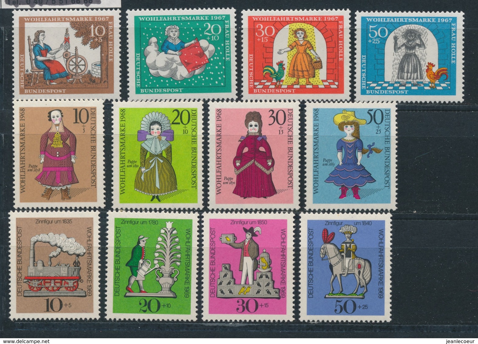 Duitsland/Germany/Allemagne/Deutschland 1965<>1969 7 Series (PF/MNH/Neuf Sans Ch/nuovo Senza C./**)(4430) - Ongebruikt