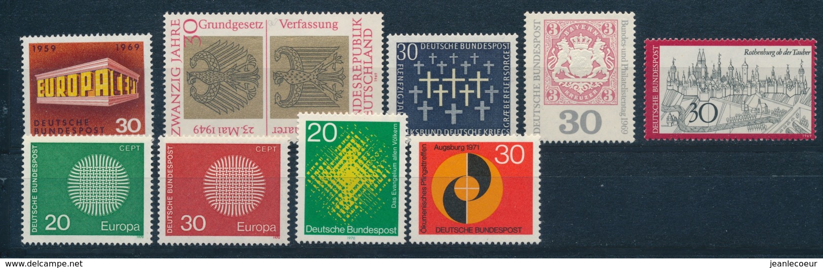 Duitsland/Germany/Allemagne/Deutschland 1957-1971 Mi: 268 - 679 70x (PF/MNH/Neuf Sans Ch/nuovo Senza C./**)(4433) - Nuevos