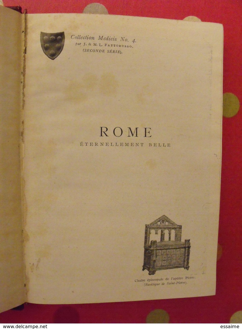 Rome. Les Merveilles De L'italie. 1045 Illustrations. Sd Vers 1950. Couverture En Relief (Vatican) - Sin Clasificación