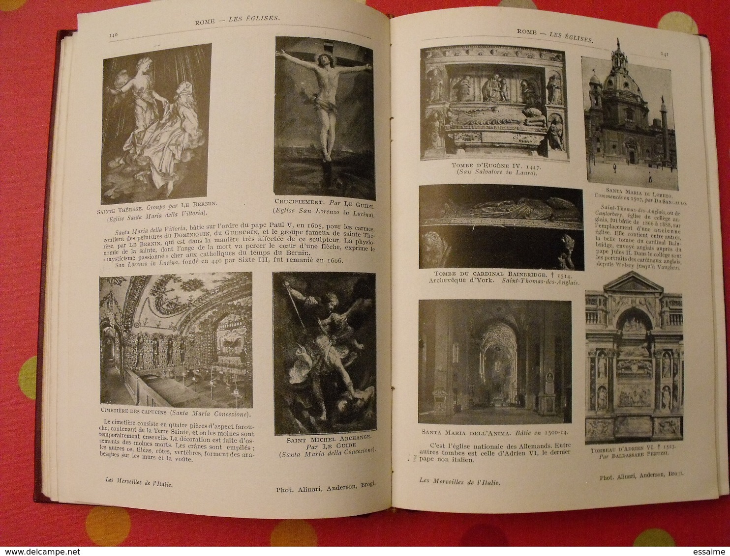 Rome. les merveilles de l'italie. 1045 illustrations. sd vers 1950. couverture en relief (Vatican)