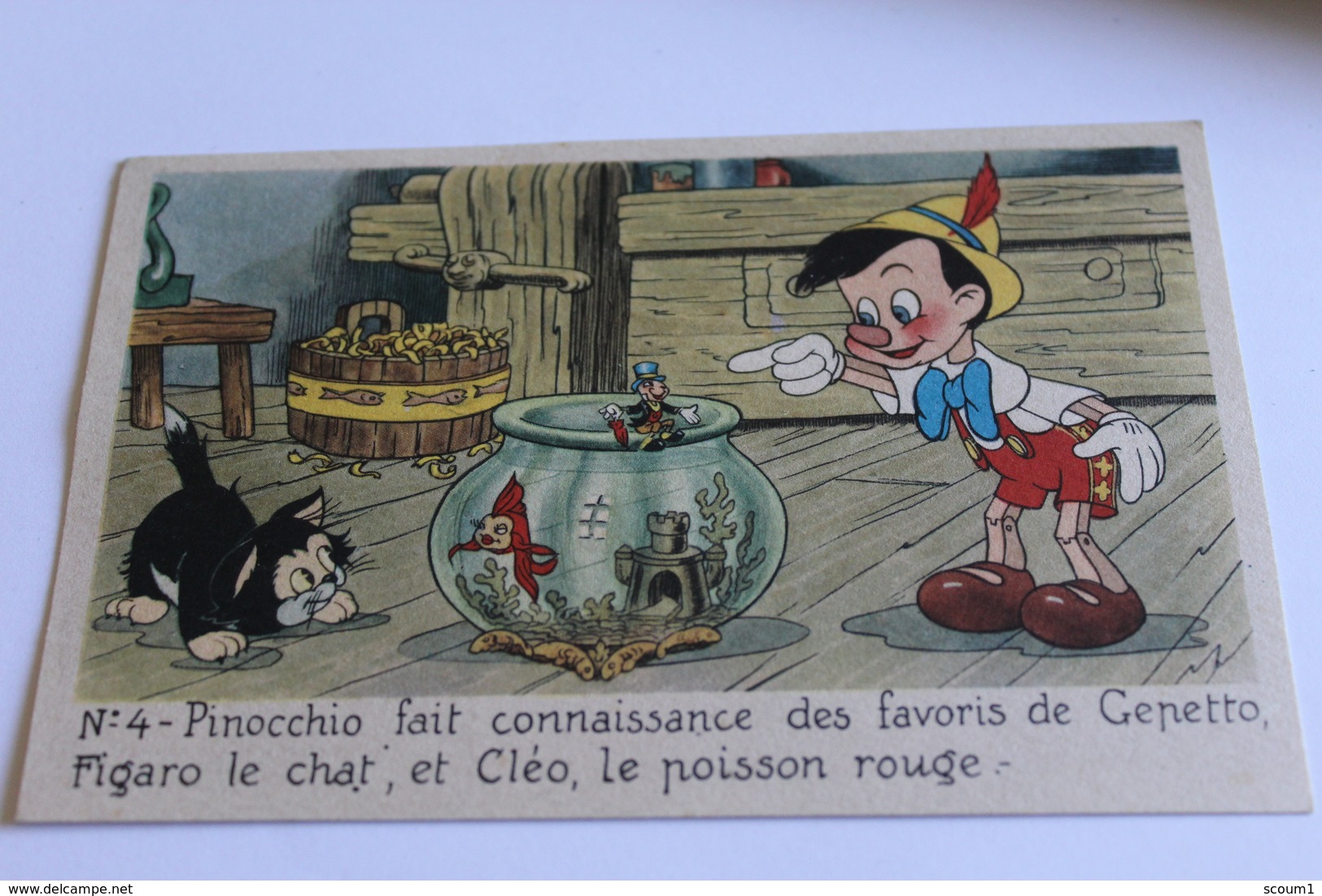 N°4 Pinocchio Fait Connaissance Des Favoris De Genetto, Figarot Le Chat, Et Cléo, Le Poisson Rouge - Bandes Dessinées