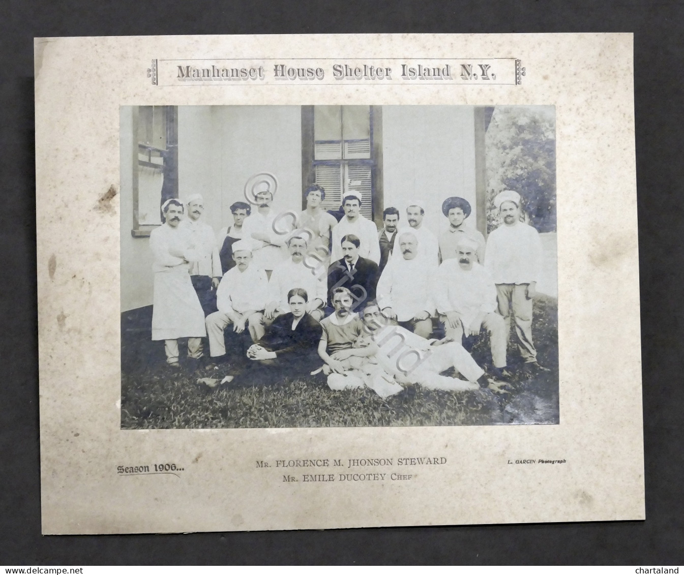 Fotografia Epoca - Manhanset House Shelter Island New York Restaurant Staff 1906 - Altri & Non Classificati
