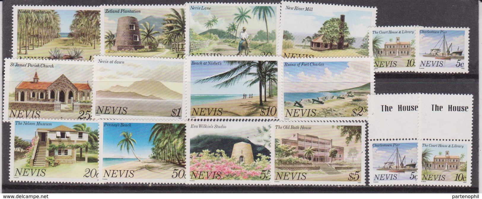 Nevis - Landscape Turistic Set 18 Val. MNH - Altri - America