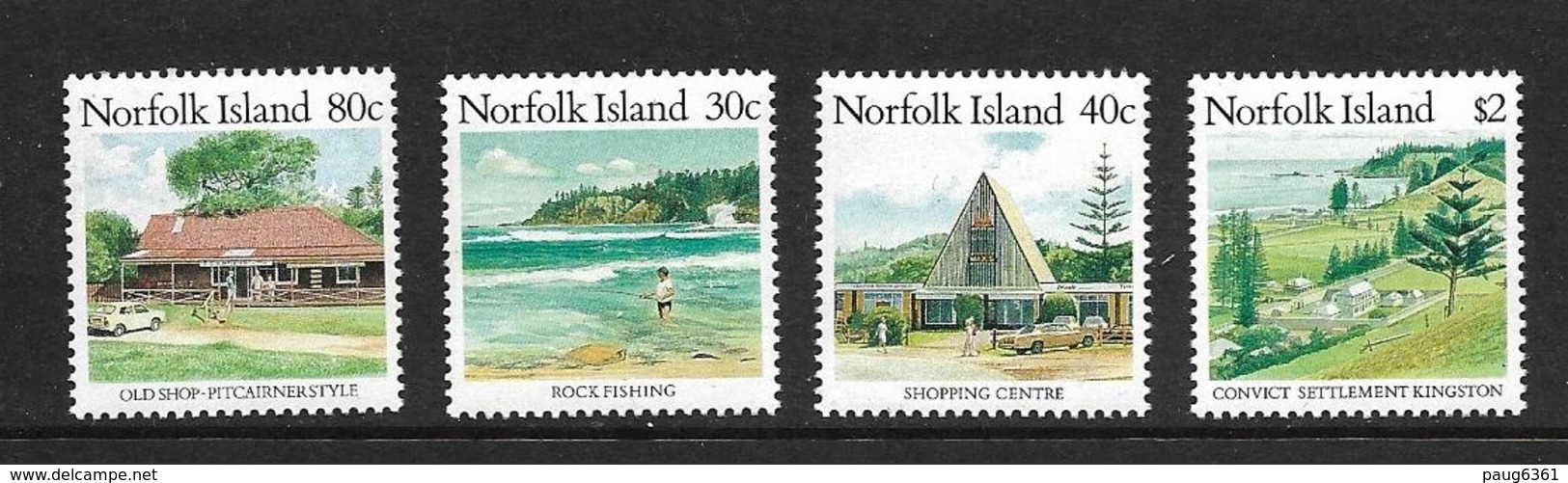 NORFOLK 1987 COURANTS  YVERT N°401/04 NEUF MNH** - Norfolk Eiland