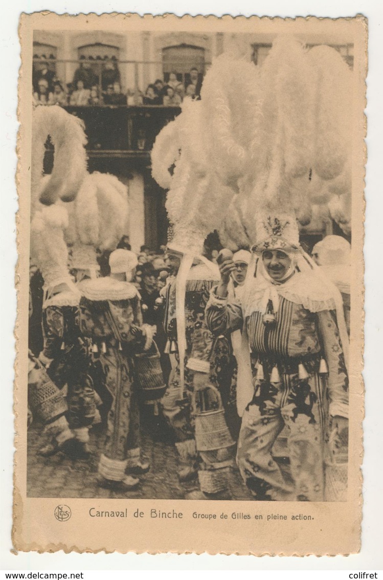 Hainault - Binche -         Carnaval De Binche  -  Groupe De Gilles En Pleine Action - Binche