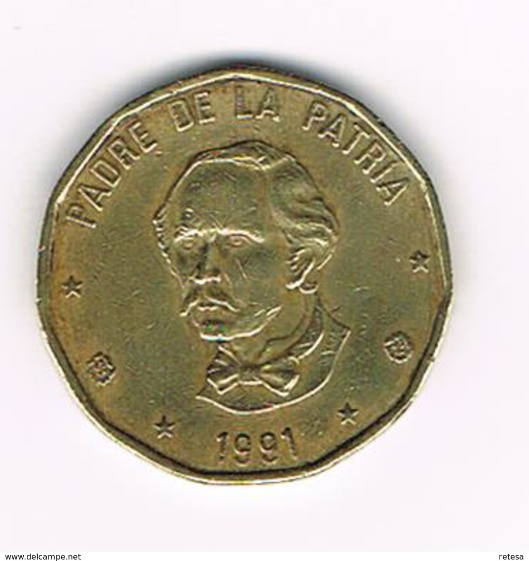 //  DOMINICAANSE  REPUBLIEK  1 PESO  1991 - Dominicaanse Republiek