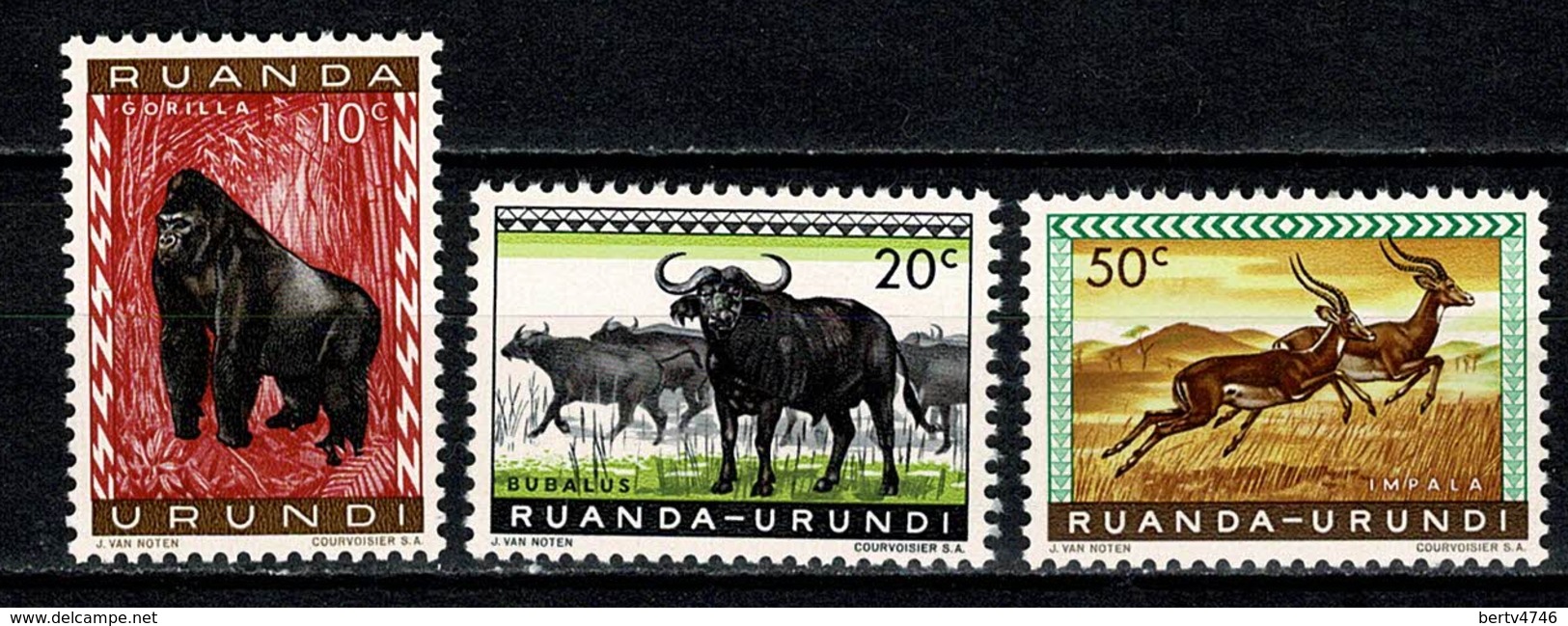 Ruanda Urundi 1959 OBP/COB 205/206**, 208**  MNH - Neufs