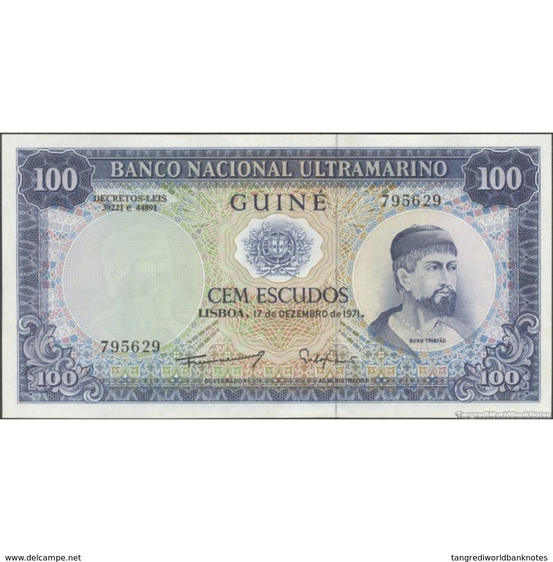 TWN - PORTUGUESE GUINEA 45a4 - 100 Escudos 17.12.1971 Signatures: Machado & Gaivão UNC - Other - Africa