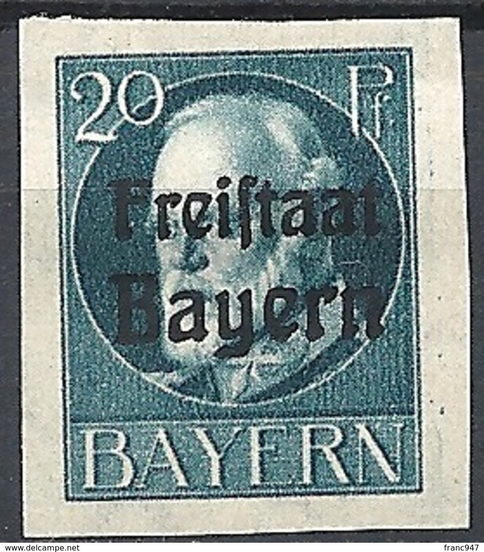 Bayern, 1919 King Ludwig III, 20Pf Ovptd "Freistaat Bayern" # Michel 157B - Scott 217 - Yvert 157B  MLH - Altri & Non Classificati