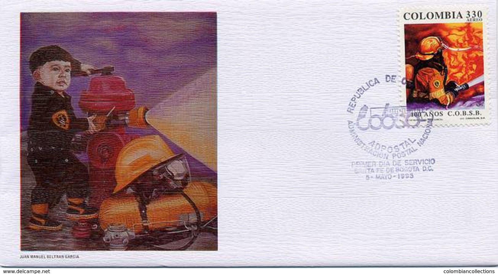 Lote 1999F, Colombia, 1995, SPD - FDC, Bombero, Firefighter - Colombia