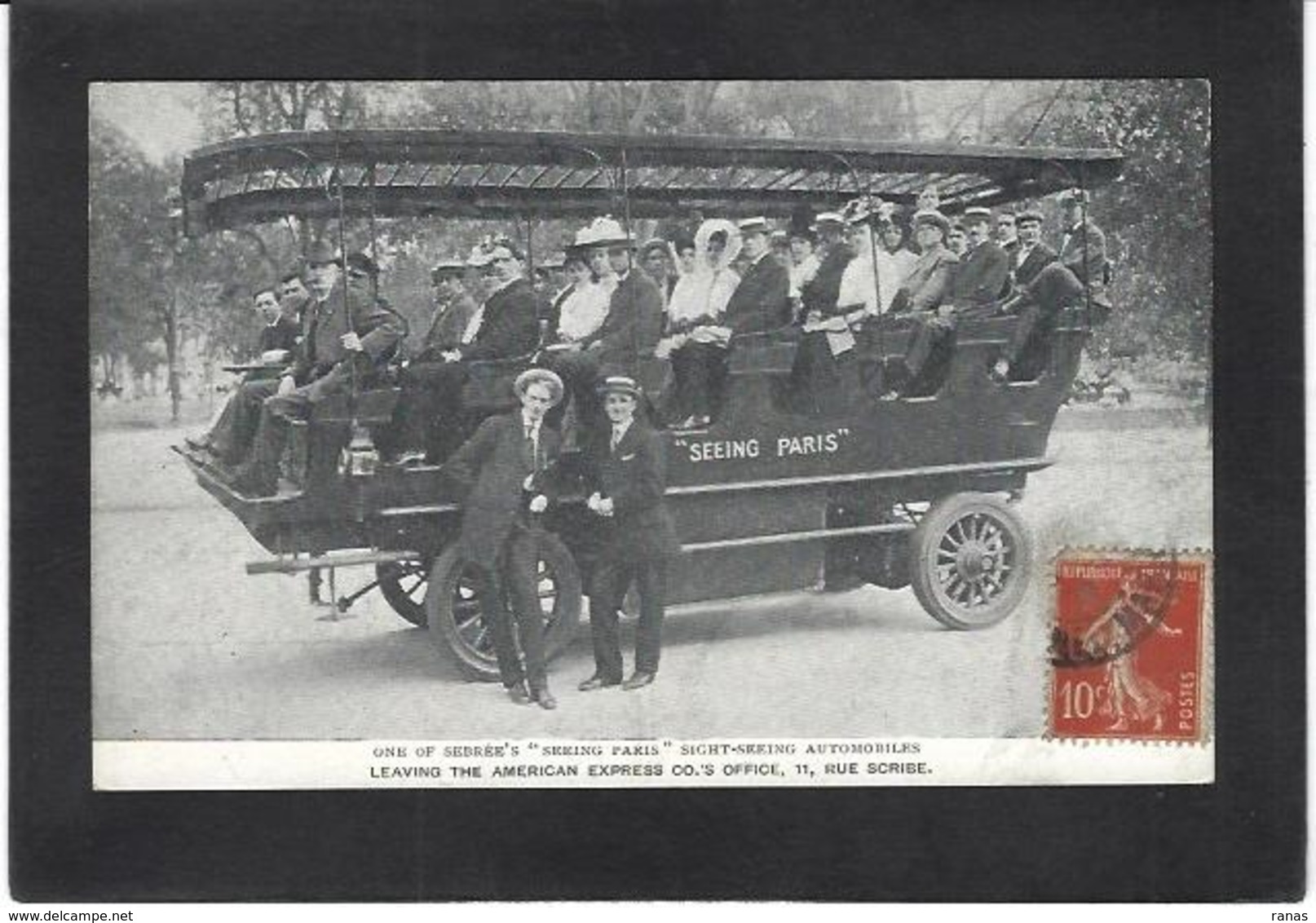 CPA Paris 75 Métier Autobus Car Circulé - Transport Urbain En Surface