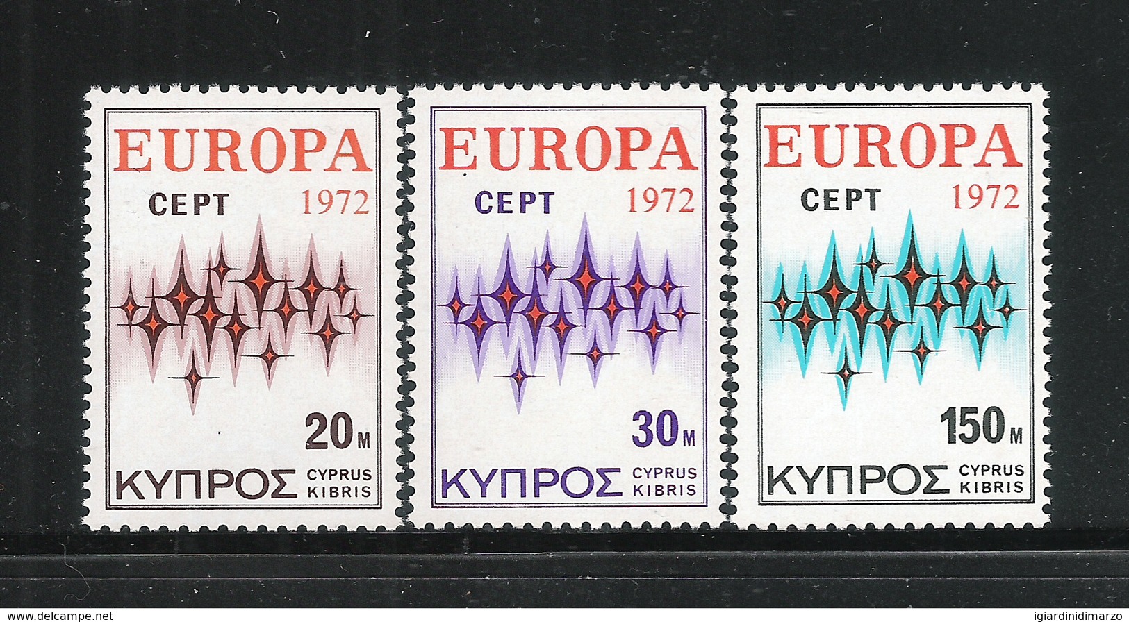 CIPRO - EUROPA CEPT 1972 - Serie Completa Di 3 Valori Nuovi Stl - In Ottime Condizioni. - 1972