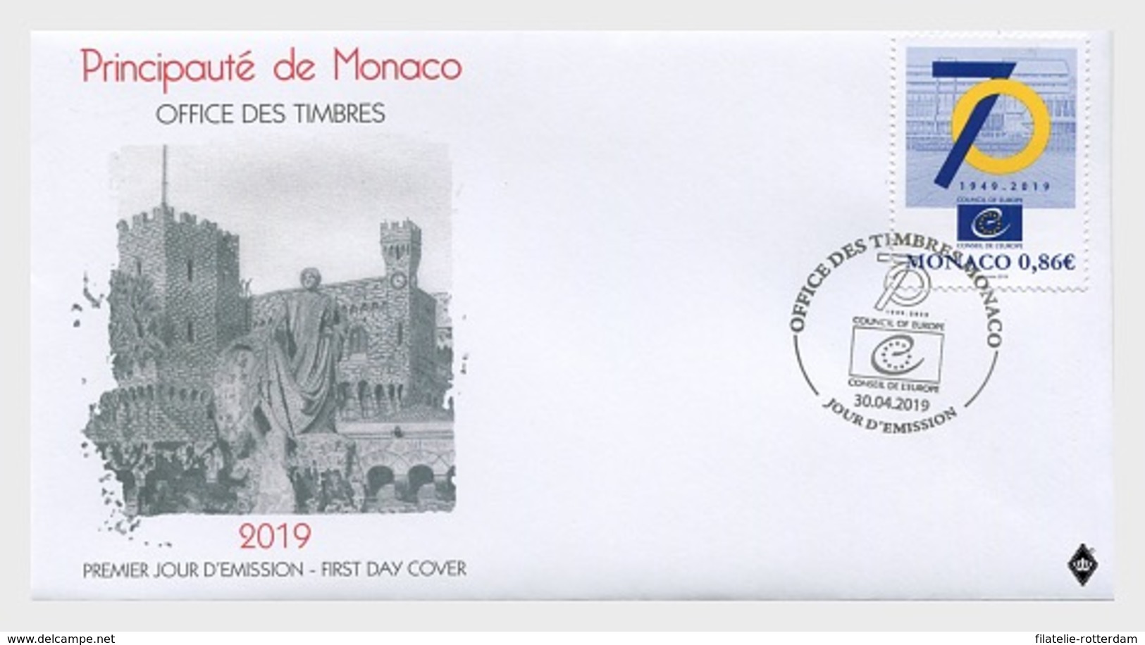 Monaco - Postfris / MNH - FDC 70 Jaar Europese Raad 2019 - Ongebruikt