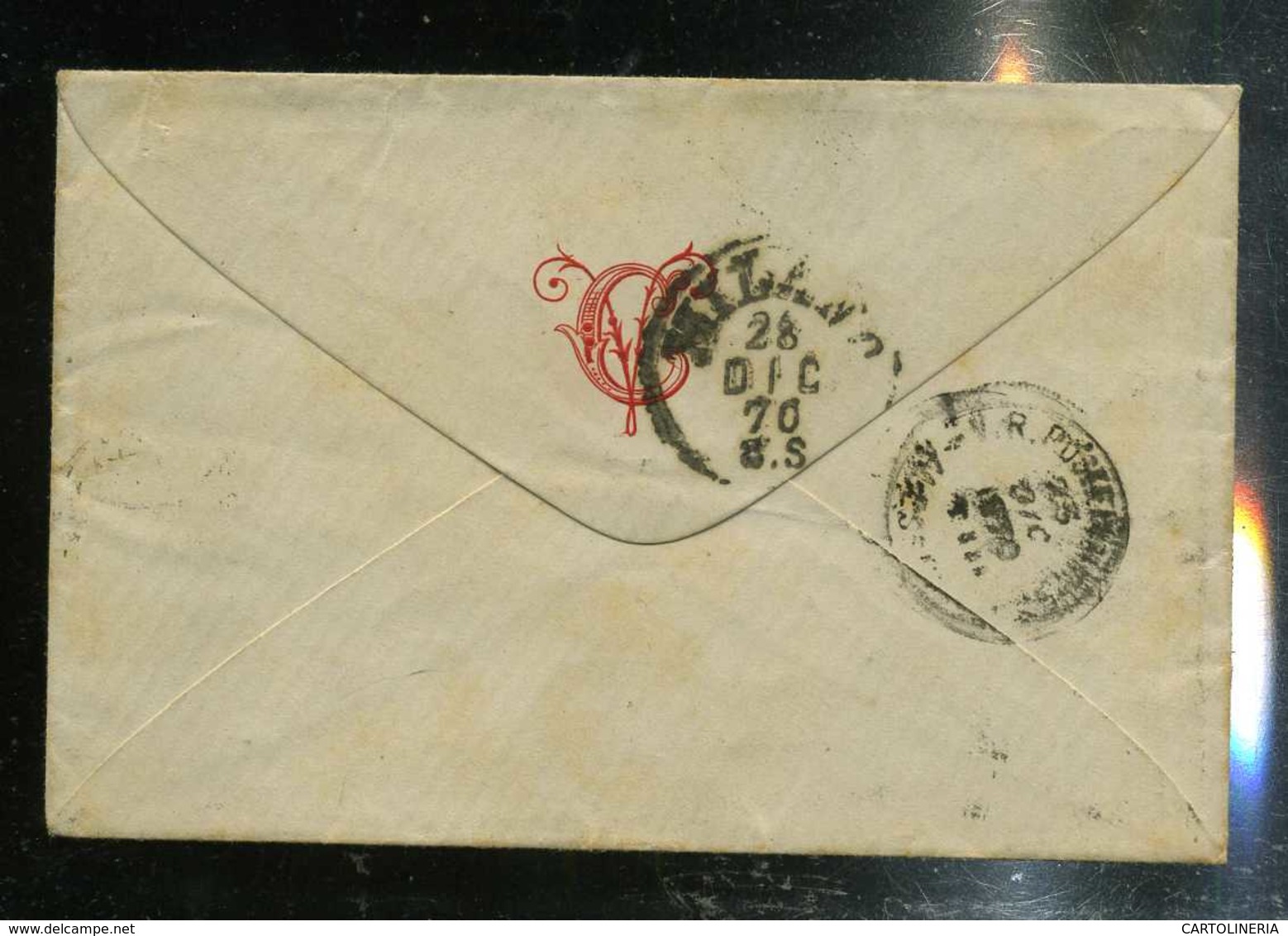 Italia Egitto Regno De La Rue 1870 Piego In Affrancatura Mista Dal Cairo A Milano - Storia Postale