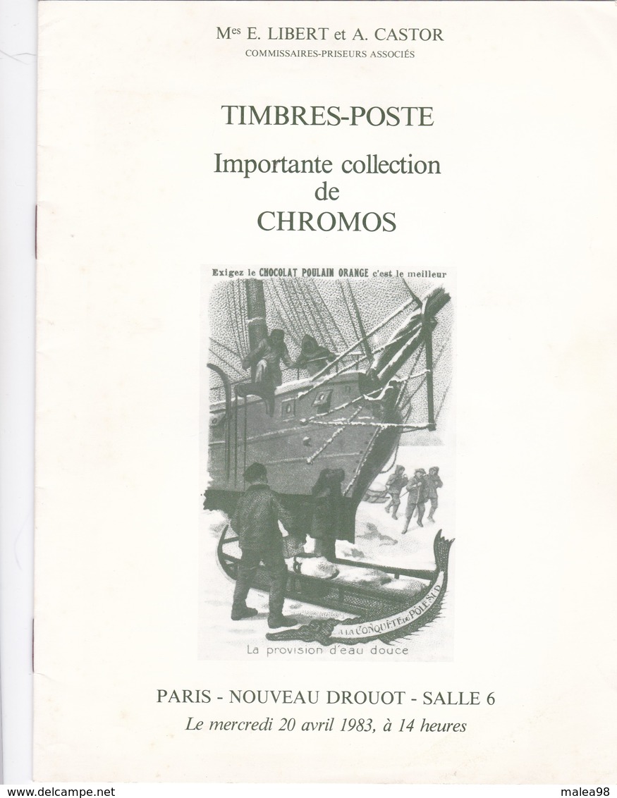 PARIS  NOUVEAU DROUOT ,,, CARTES POSTALES DE COLLECTION DE  M.  X.,IMPORTANTE COLLECTION DE  CHROMOS ,, 1983,,,, - Französisch