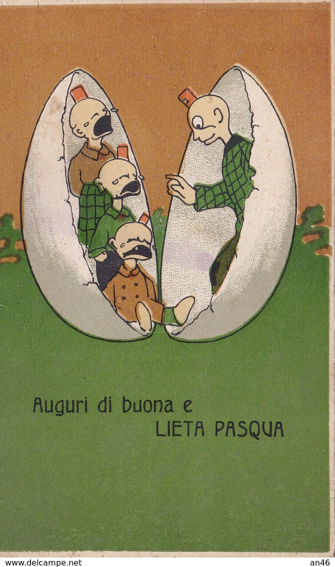 HUMOR CARICATURE AUGURI DI BUONA E LIETA PASQUA AUTENTICA 100% - Humor