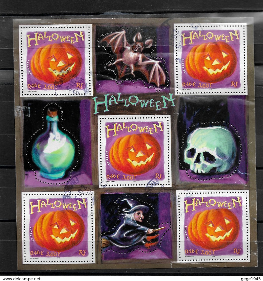 Bloc  Oblitéré De  2001  BF40  Avec Timbre  N° 3428  HALLOWEEN  La Citrouille - Mint/Hinged