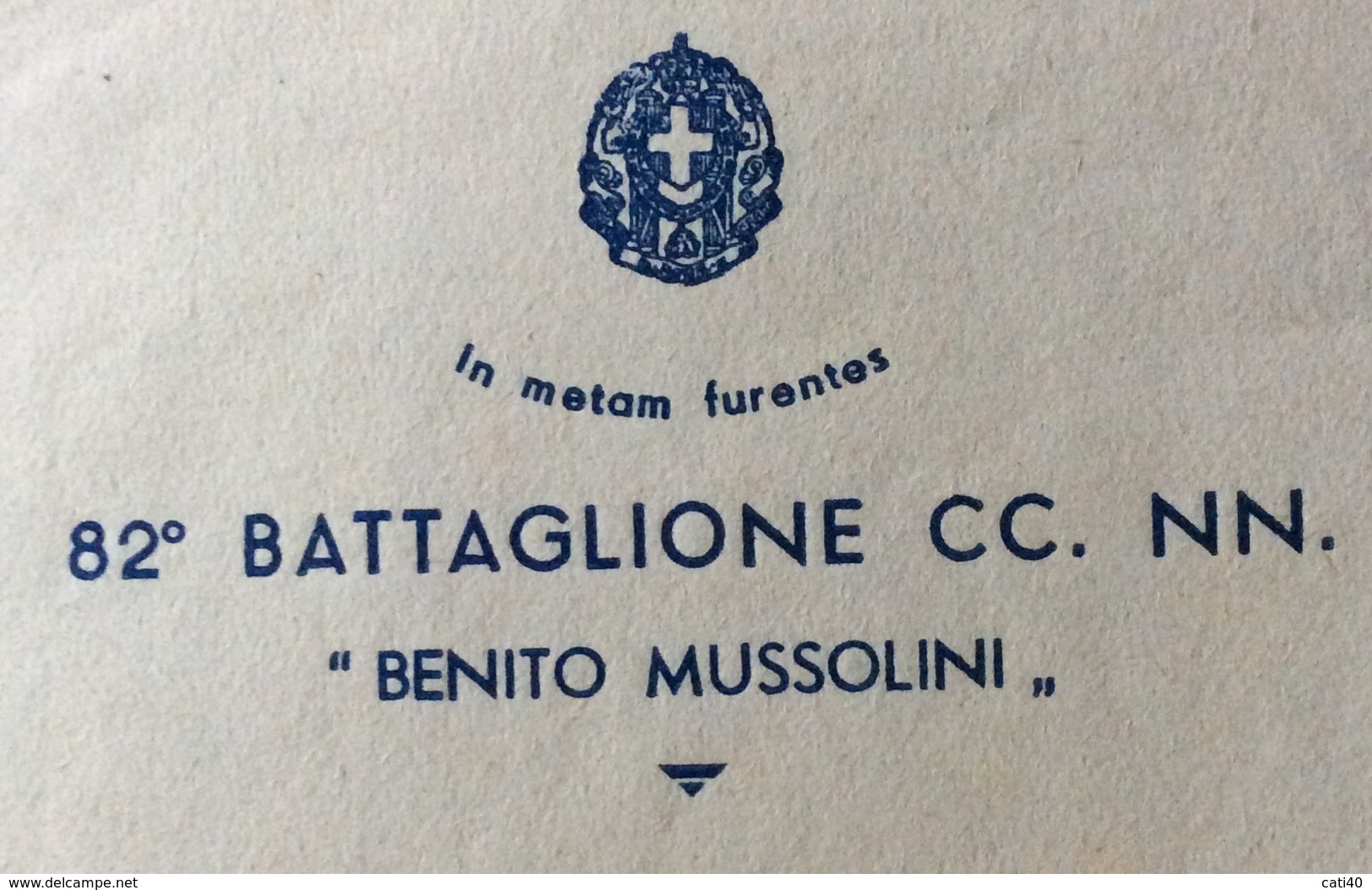 FASCISMO  "in Metas Furente" 82 BATTAGLIONE CC.NN. " BENITO MUSSOLINI " BUSTA E LETTERA INTESTATE POTENZA 4/6/35 - Documenti Storici
