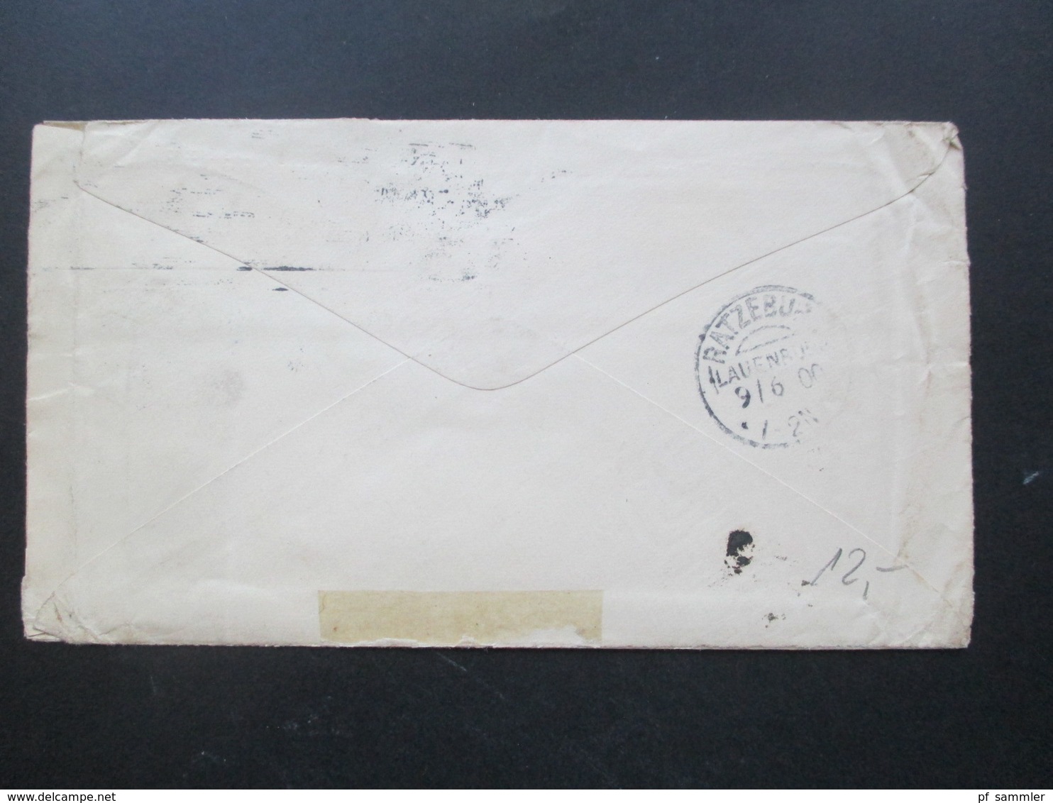 USA 1900 GA Umschlag Mit Zusatzfrankatur Andrew Jackson Cleveland - Ratzeburg Mit Ak Stempel KOS Ratzeburg (Lauenburg) - Briefe U. Dokumente