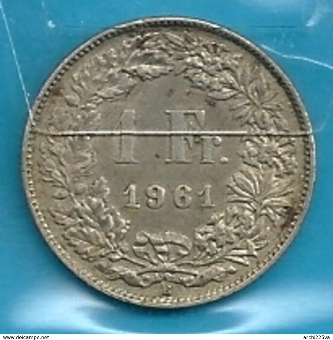 SVIZZERA 1961 B - Helvetia - 1 Fr / CHF - BB / SPL - Argento / Argent / Silver - Confezione In Bustina - Altri & Non Classificati