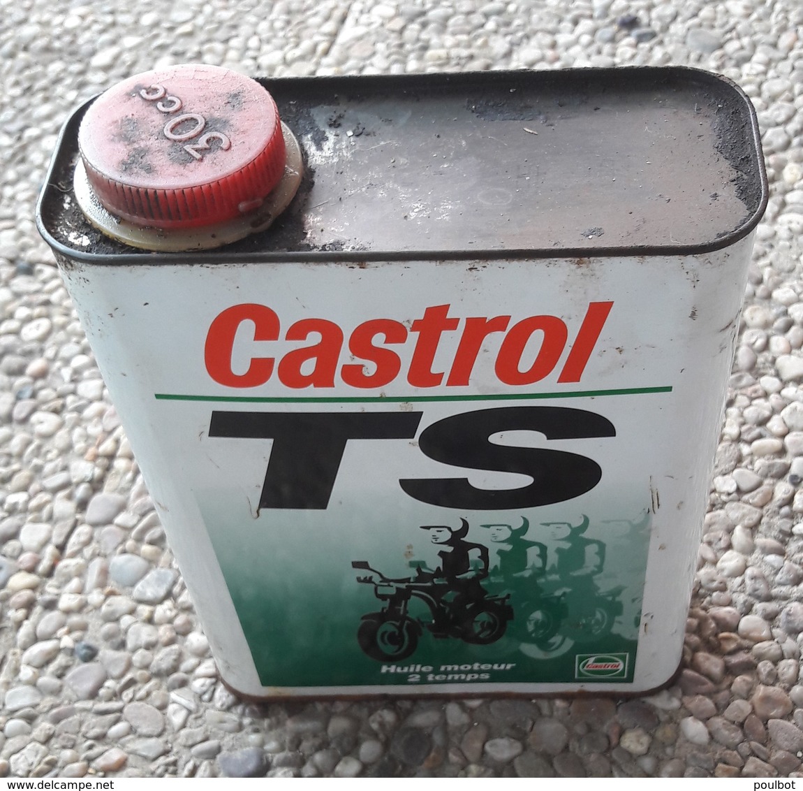 CASTROL TS Bidon D'huile 2 Litre Ancien En Tole - Voitures