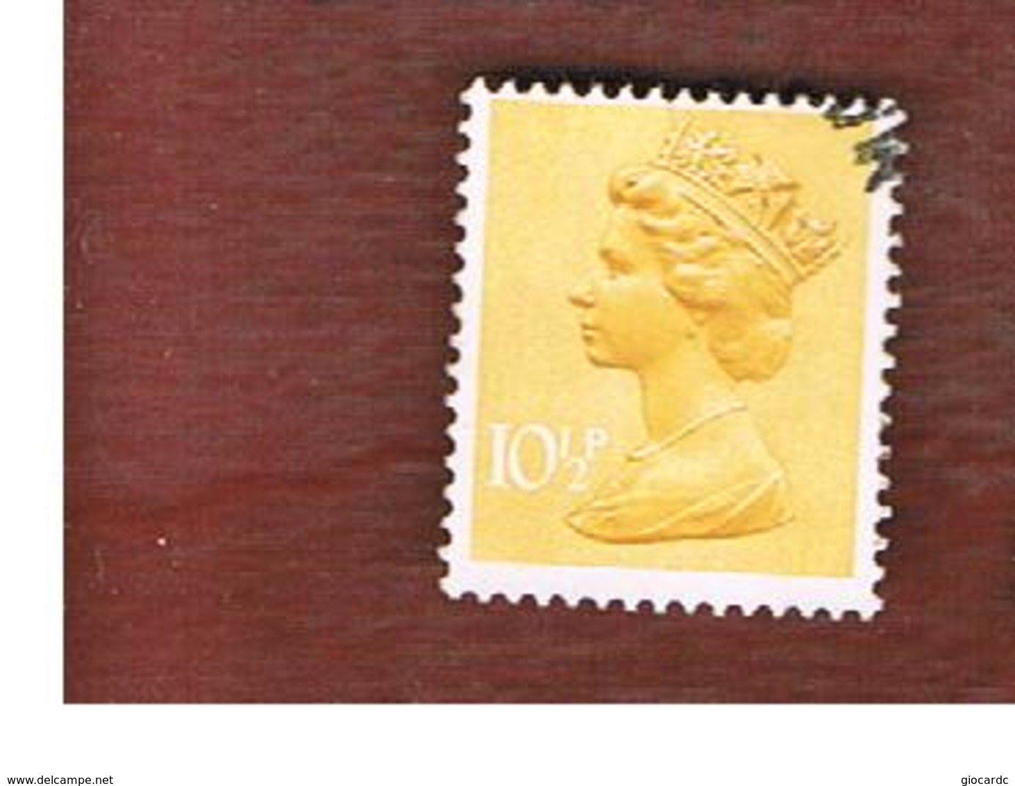 GRAN BRETAGNA (UNITED KINGDOM) -  SG X890  -  1976 QUEEN ELIZABETH II  10 YELLOW  - USED° - Usati