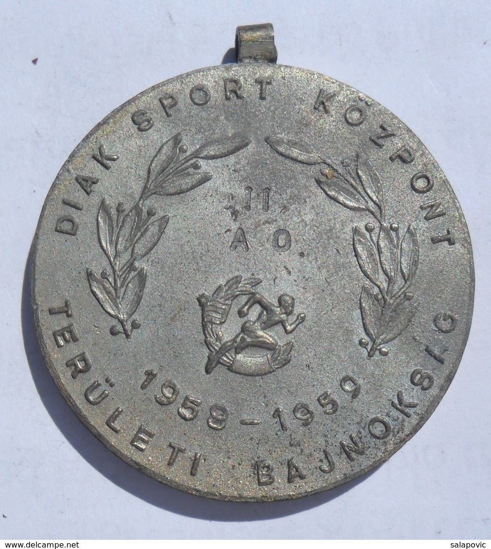 MEDAL Gymnastics HUNGARY 1959 DIAK SPORT KOZPONT TERULETI BAJNOKSAG  KUT - Ginnastica