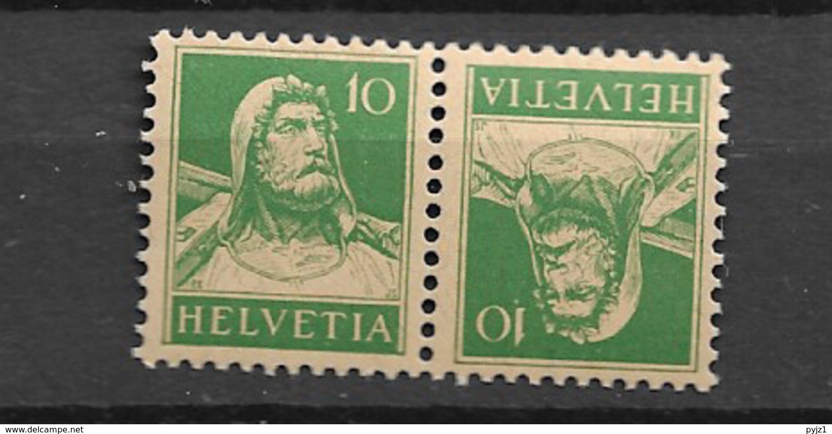1921 MNH Switserland Pair Mi 164 Postfris** - Unused Stamps