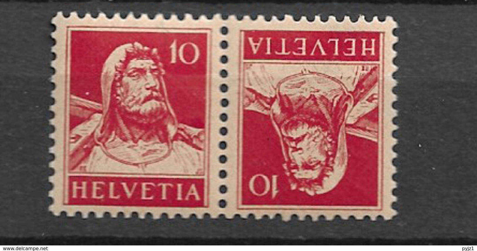1921 MNH Switserland Pair Mi 166 Postfris** - Unused Stamps
