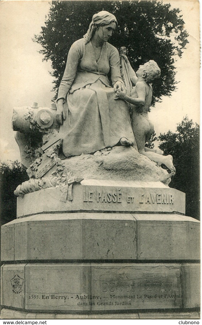 CPA  - AUBIGNY -  MONUMENT DANS LES GRANDS JARDINS (IMPECCABLE) - Aubigny Sur Nere