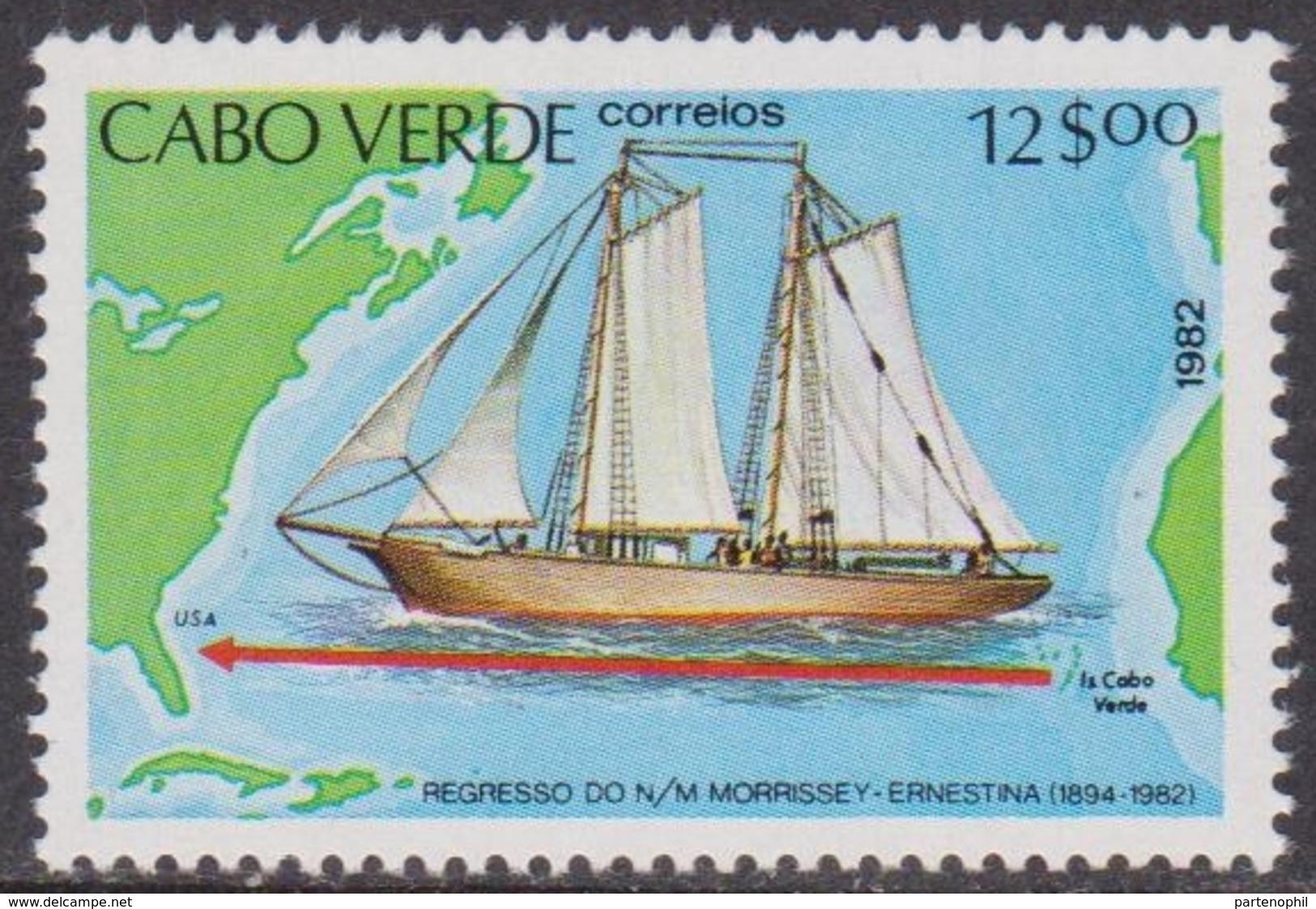 Capo Verde 1982 Nave Ship Set MNH - Isola Di Capo Verde