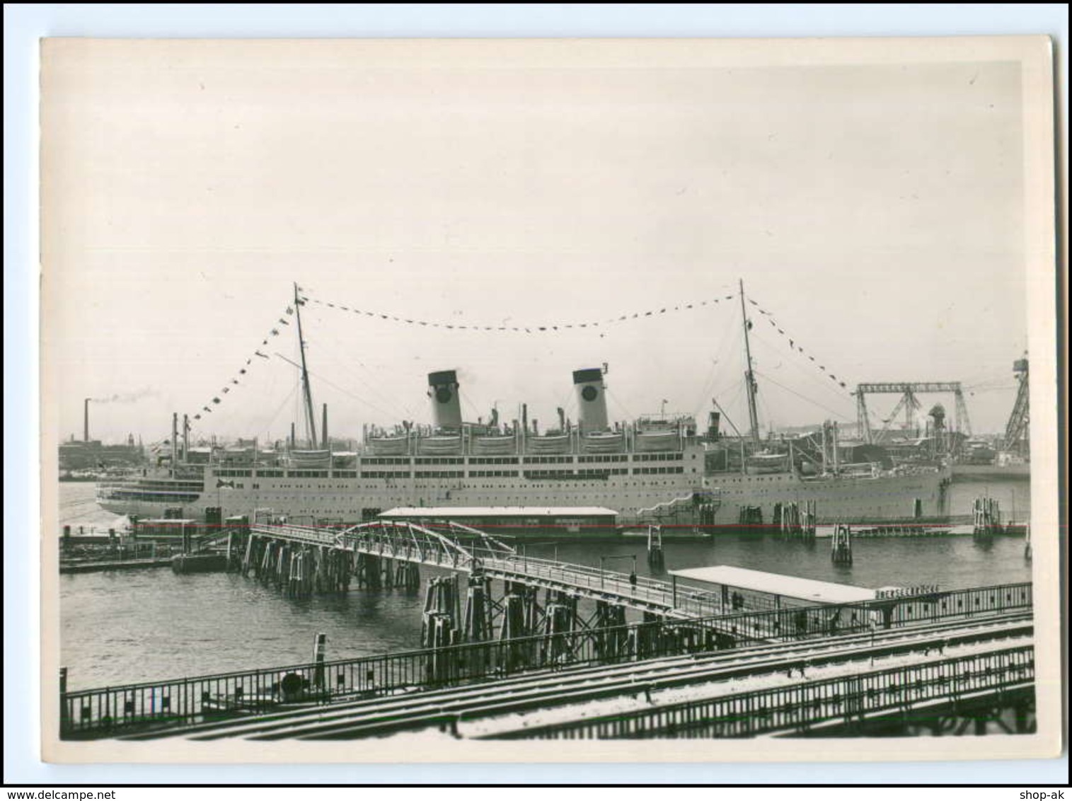 Y12245/ Hamburg Hafen Dampfer Italia Foto AK 1952 - Paquebots