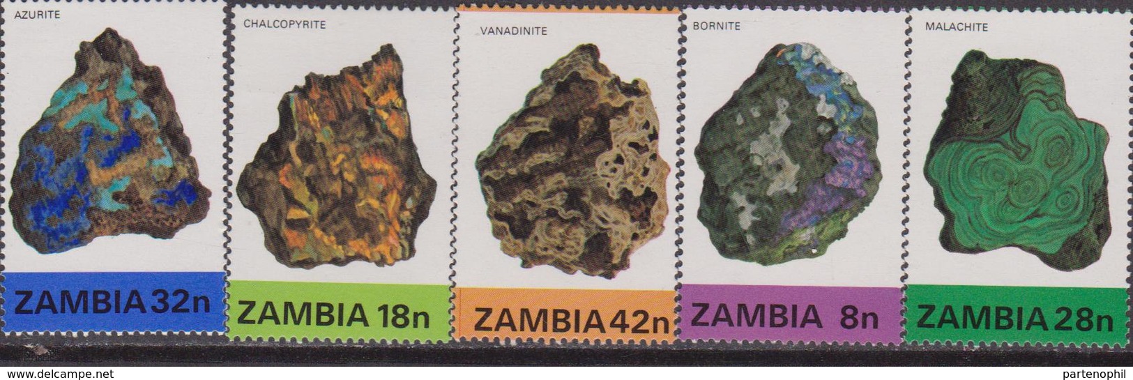 Zambia 1982 Minerali / Minerals Set MNH - Zambia (1965-...)