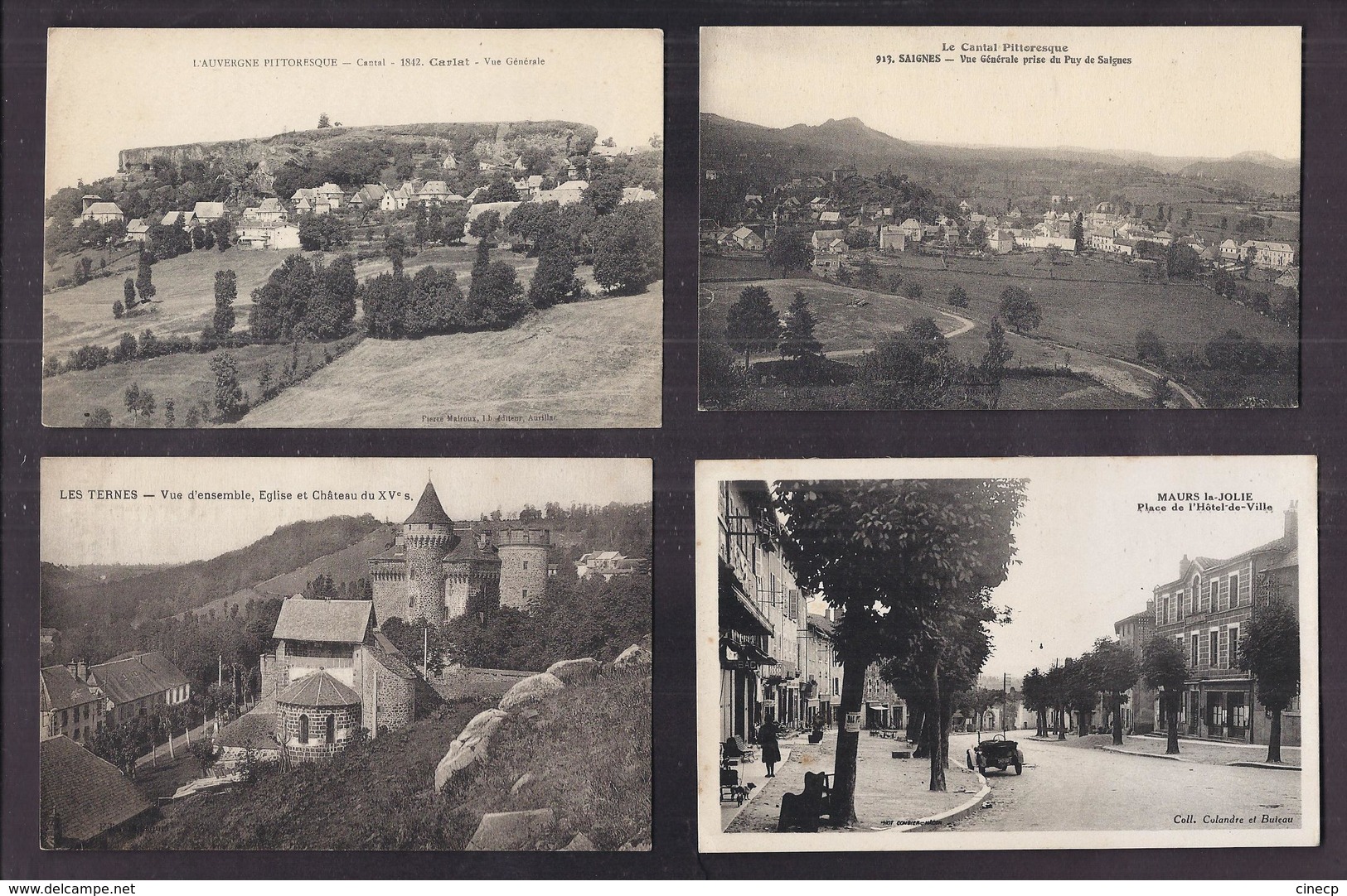 LOT 20 CPA 15 CANTAL - Majorité VILLAGES Dont Vues Générale , Centre , Intérieur , Châteaux , Ski , Type , Paysans - Andere & Zonder Classificatie