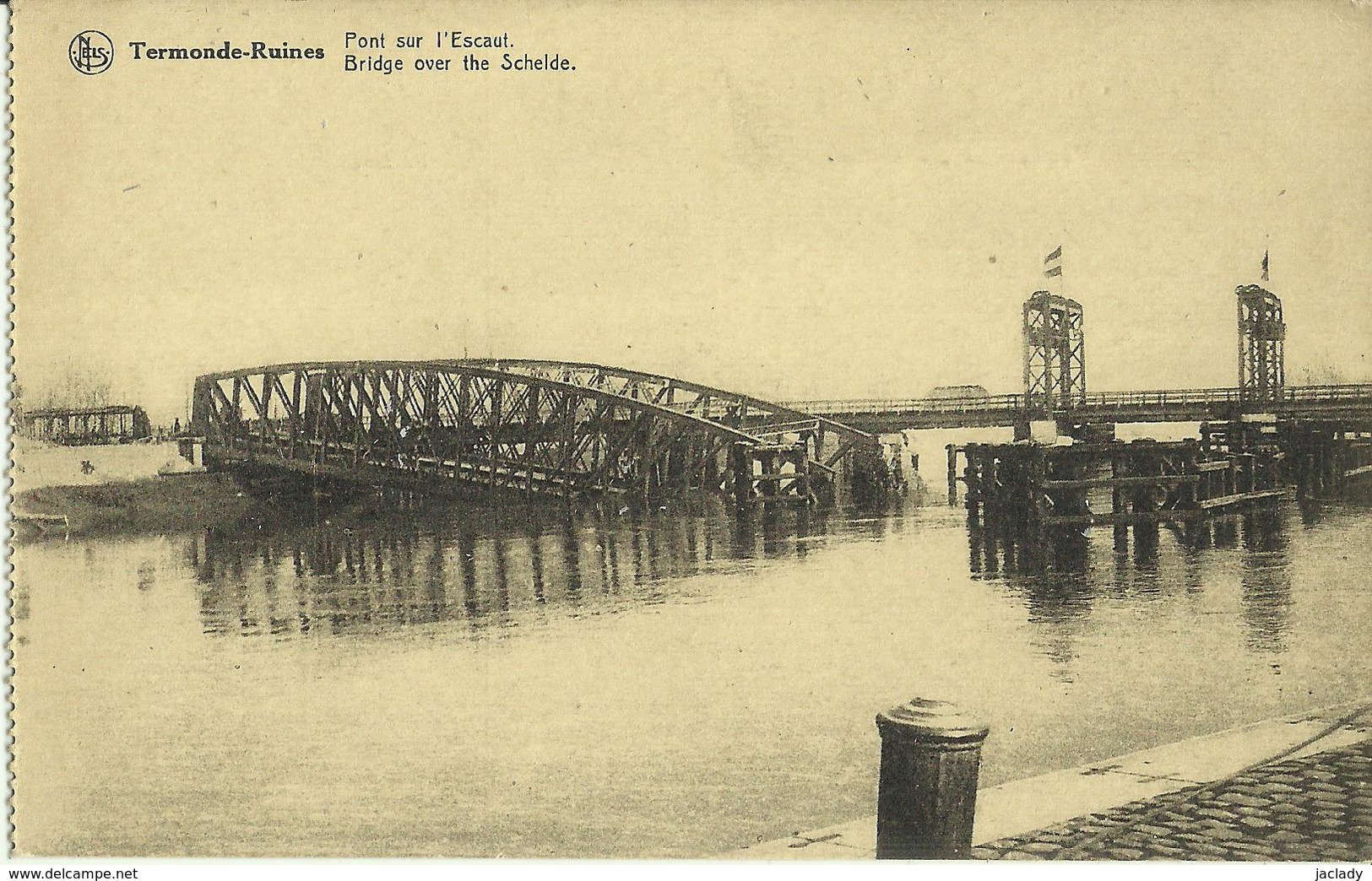 Termonde - Ruines -- Pont Sur L' Escaut. (2 Scans) - Dendermonde