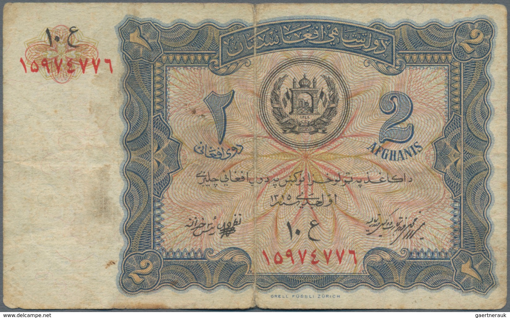Afghanistan: Small Lot With 3 Banknotes 1 Afghani SH 1298 (1919) P.1 (F), 50 Afghanis SH 1307 (1928) - Afghanistan