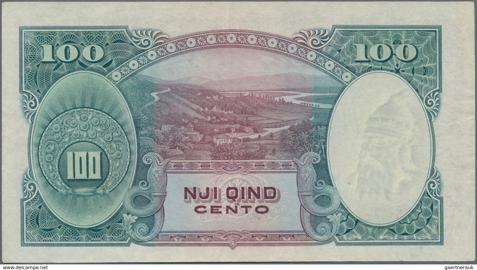 Albania / Albanien: 100 Franka Ari ND(1926), P.4, Great Original Shape With A Few Minor Creases At R - Albania