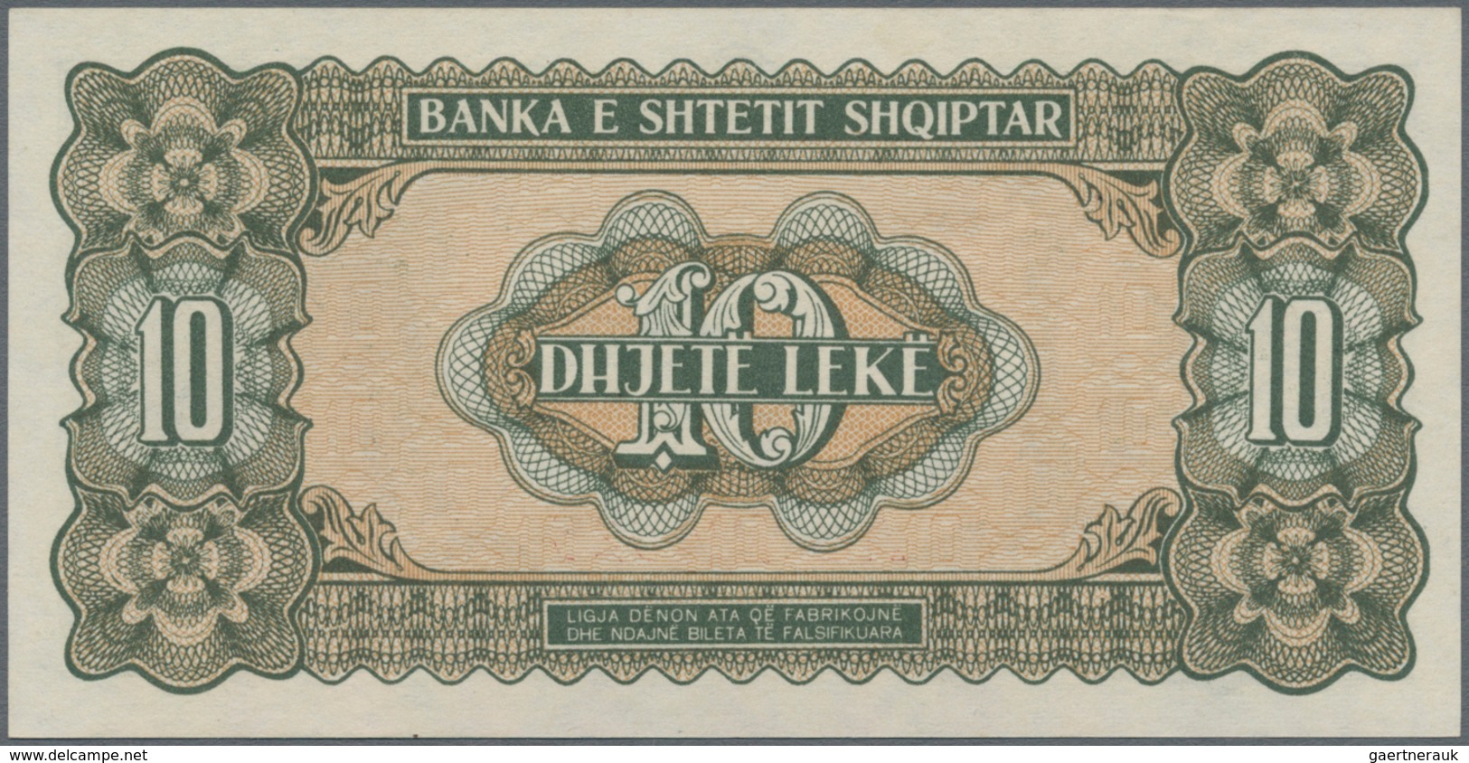 Albania / Albanien: 1947 "Soldier" Lek Issue With 10, 50, 100, 500 And 1000 Lek, P.19-23 In UNC Cond - Albanië