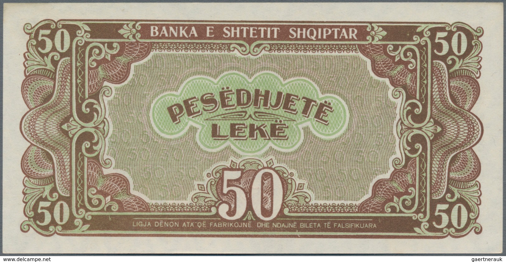 Albania / Albanien: 1947 "Soldier" Lek Issue With 10, 50, 100, 500 And 1000 Lek, P.19-23 In UNC Cond - Albanie