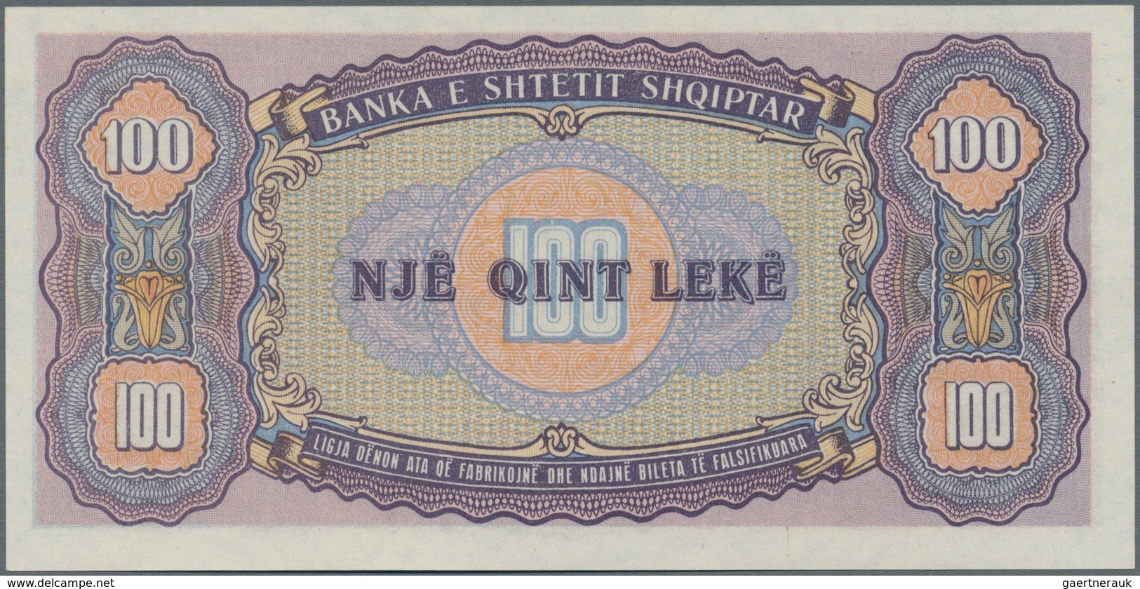 Albania / Albanien: 1947 "Soldier" Lek Issue with 10, 50, 100, 500 and 1000 Lek, P.19-23 in UNC cond