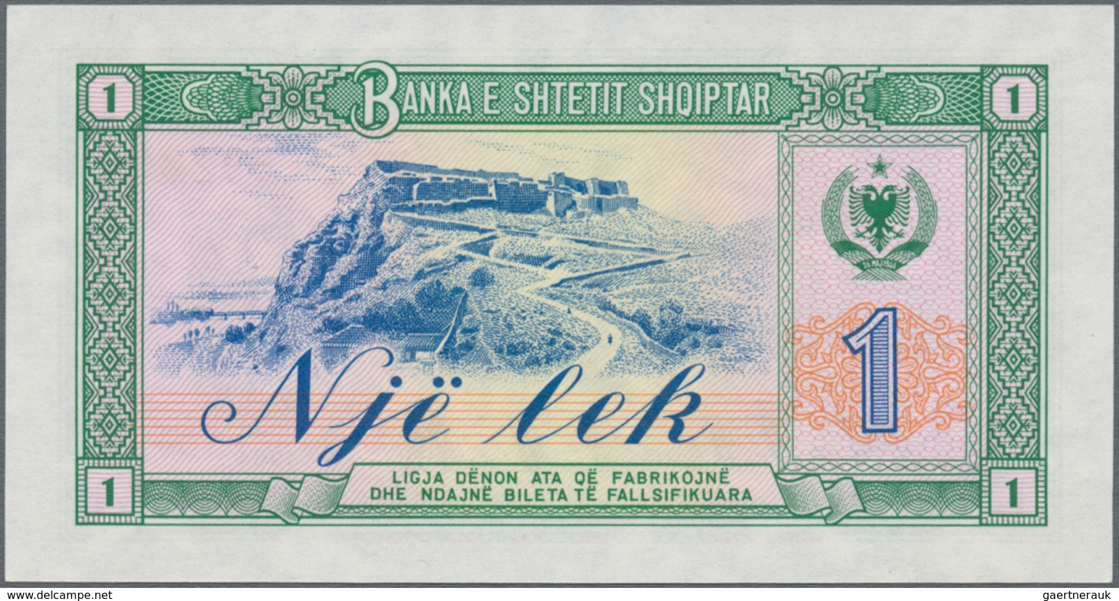 Albania / Albanien: Set with 15 banknotes of the 1964 and 1976 issue with 1, 3, 5, 10, 25, 50 and 10